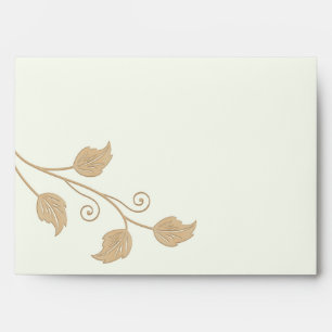Antique Lace and Leaves Wedding A-7 Envelopes