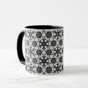 Antique Lace - Black and White Mug