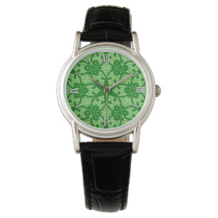 Antique lace - emerald and lime green watch