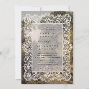 Antique Lace Fine Art Wedding Invitation