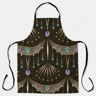 Antique lace, geometric seamless pattern. apron
