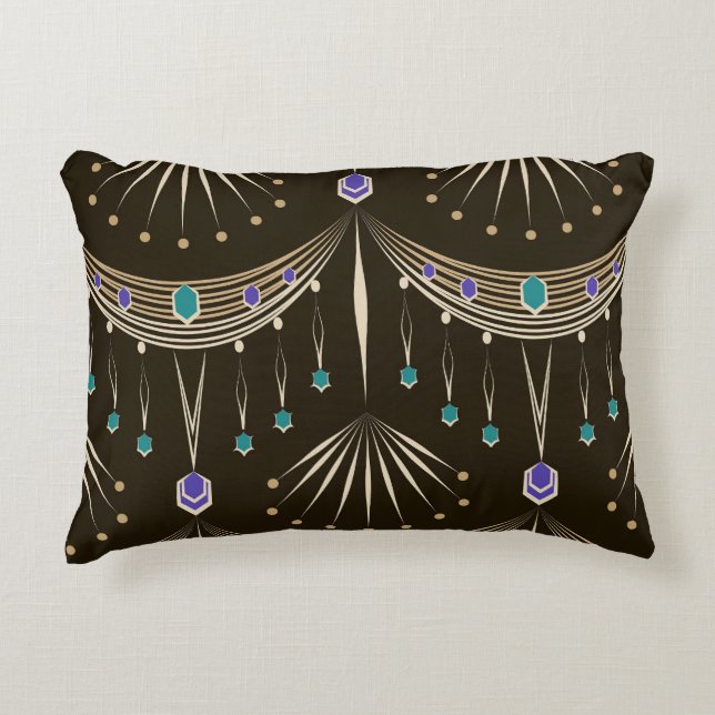 Antique lace, geometric seamless pattern. decorative cushion (Front)