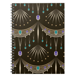 Antique lace, geometric seamless pattern. notebook