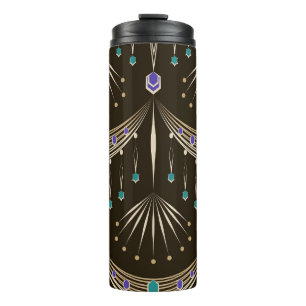 Antique lace, geometric seamless pattern. thermal tumbler