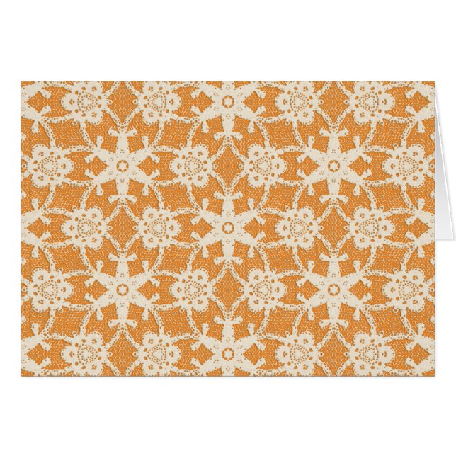 Antique lace - orange and cream (Front Horizontal)
