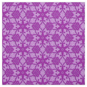 Antique lace print - amethyst purple fabric