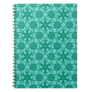 Antique lace - turquoise and aqua notebook