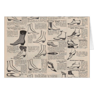Antique Ladies Shoe Catalogue Page Vintage Print