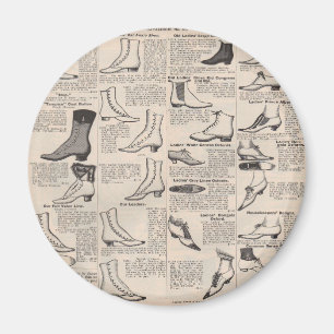 Antique Ladies Shoe Catalogue Page Vintage Print Magnet