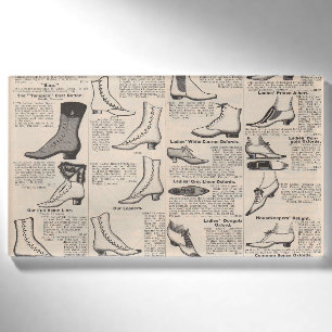 Antique Ladies Shoe Catalogue Page Vintage Print Name Tag