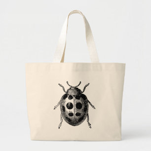 Antique Ladybug Insect on Tote Bag