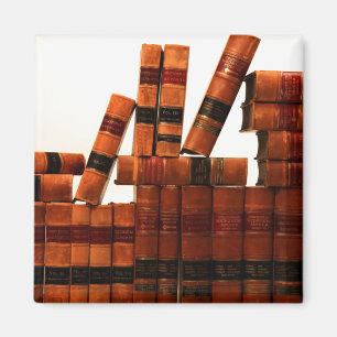 Antique Leather Books Magnet