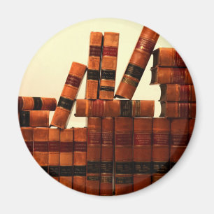 Antique Leather Books Magnet