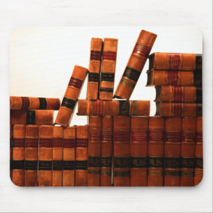 Antique Leather Books Mouse Mat