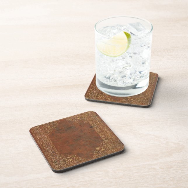 Antique Leather Look Coaster (Right Side)
