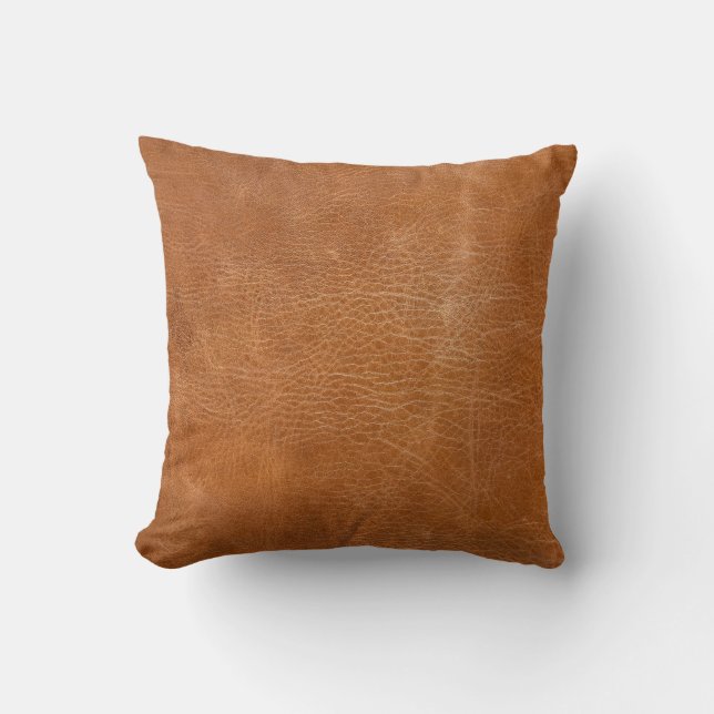 Antique Leather Texture, TANleather,texture,backgr Cushion (Front)