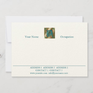 Antique Letter P - Correspondence Card