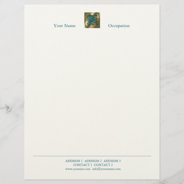 Antique Letter T - Letterhead (Front)