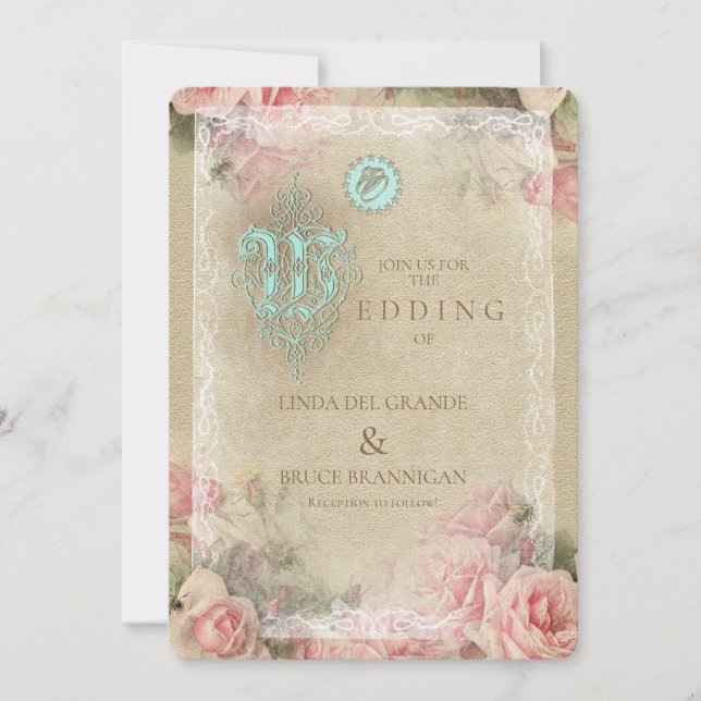 Antique Letter - Wedding Invitation (Front)
