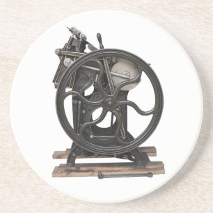 antique letterpress from 1901 coaster