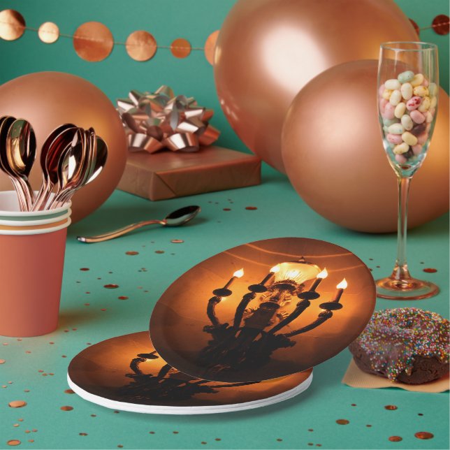 Antique Light Paper Plate (Multi)