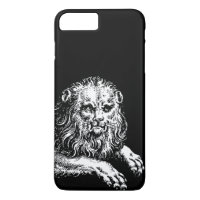 Antique Lion Engraving