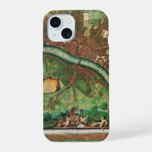 Antique London Street Map by Johannes de Ram, 1689 iPhone 15 Case