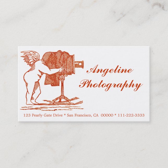Antique-Look Photographer's Business Card (Front)