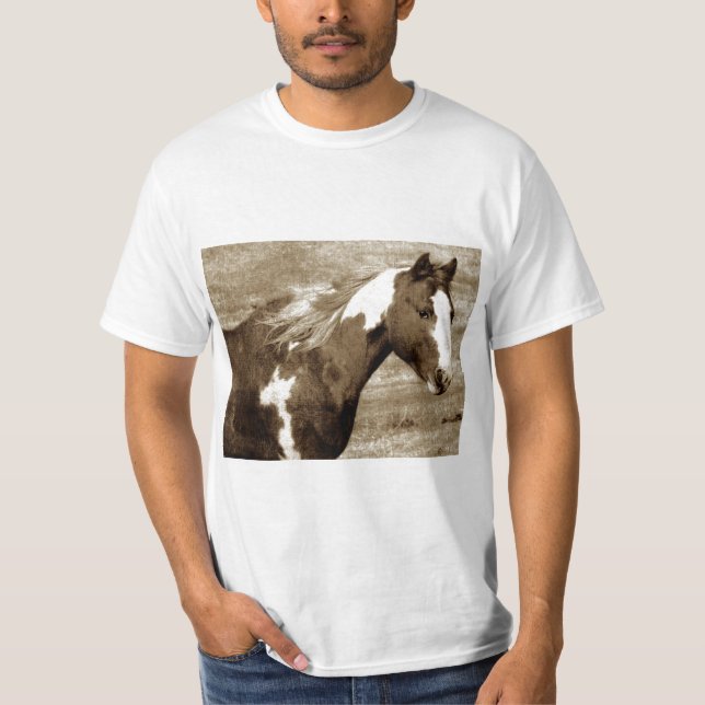 Antique Looking Paint Mare T-Shirt (Front)