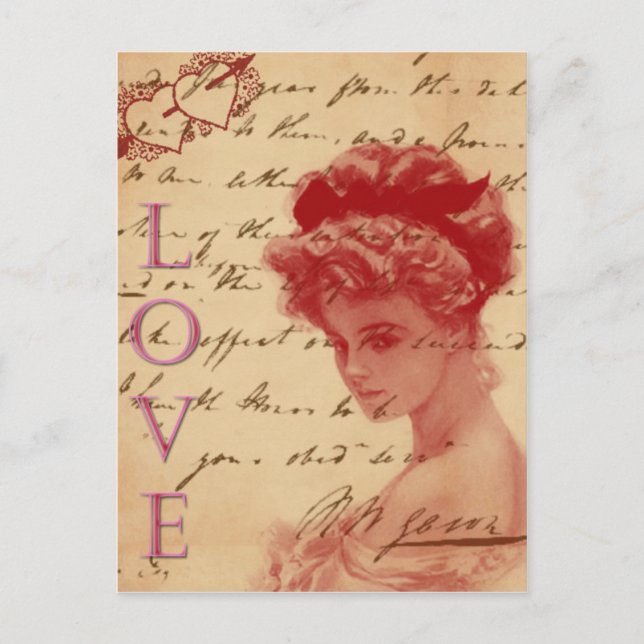 Antique Love Letter Post Card (Front)