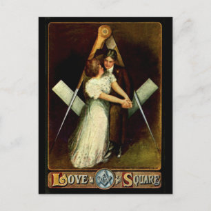 antique Love on The Square Masonic Valentine Cards