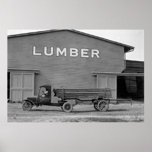 Antique Lumber Truck: 1925 Poster