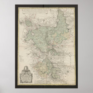 Antique Magdeburg Map, Vintage German Cartography  Poster