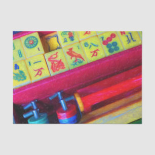 Antique Mah Jongg Set Tissue Paper