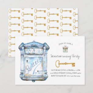 Antique Mailbox   Housewarming Invitation