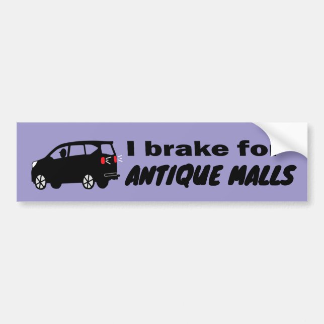 Antique Malls Fun Cool Pick a Colour Bumper Sticke Bumper Sticker (Front)