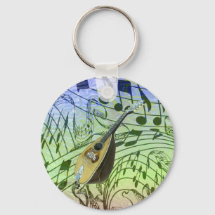 ANTIQUE MANDOLIN-KEYCHAIN KEY RING