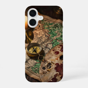 Antique Map and Compass Academia Case