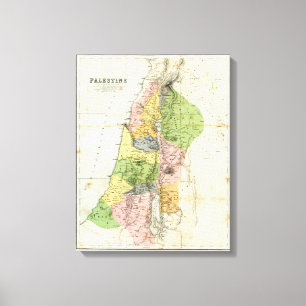 Antique Map - Biblical Palestine Canvas Print