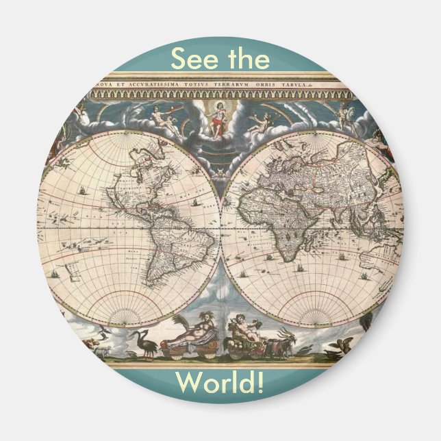 ANTIQUE MAP MAGNET (Front)