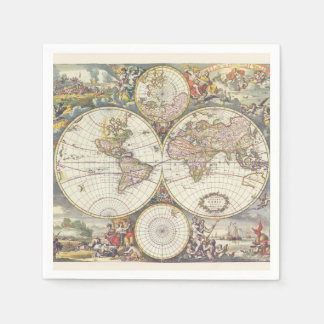 Antique Map Napkins