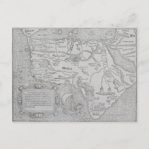 Antique Map of Africa Postcard