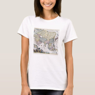 Antique Map of Asia 1696 T-Shirt