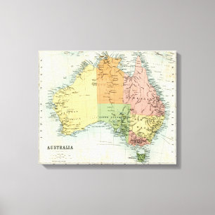 Antique map of Australia Canvas Print