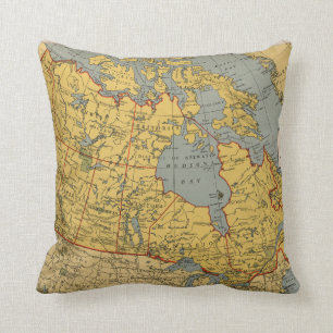 Antique Map of Canada Cushion