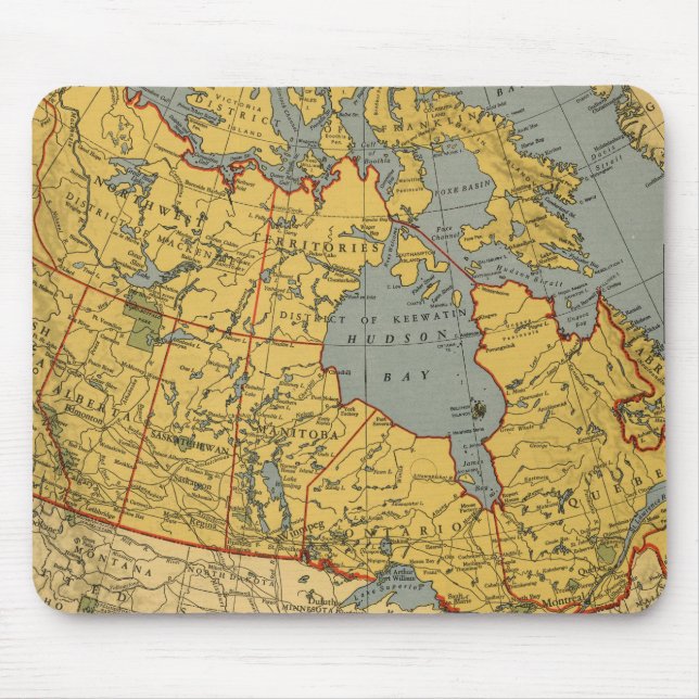 Antique Map of Canada Mouse Mat (Front)