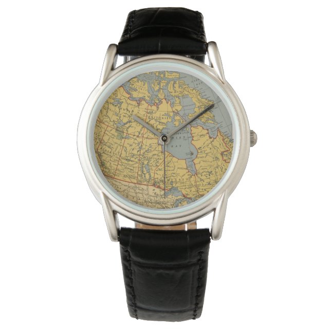 Antique Map of Canada Watch (Front)