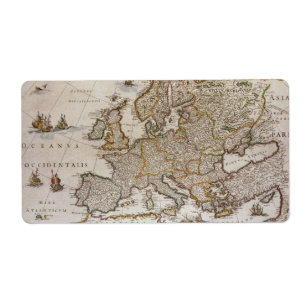 Antique Map of Europe by Willem Jansz Blaeu, c1617