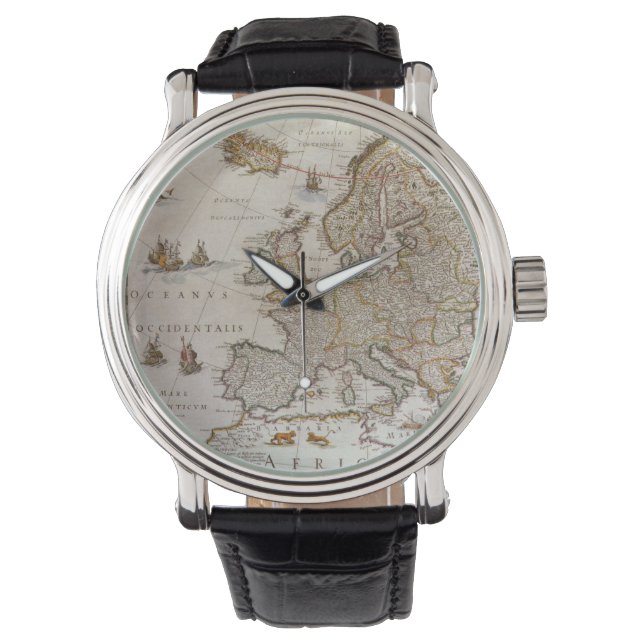 Antique Map of Europe by Willem Jansz Blaeu, c1617 Watch (Front)