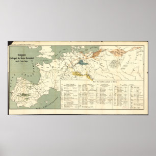 Antique Map of Europe, Napoleonic Empire Poster